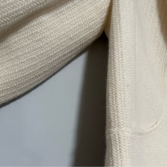 Cara Lotti Cream Angora Wool Knit Cropped Jacket Sizee Medium Made in France - Picture 6 of 11